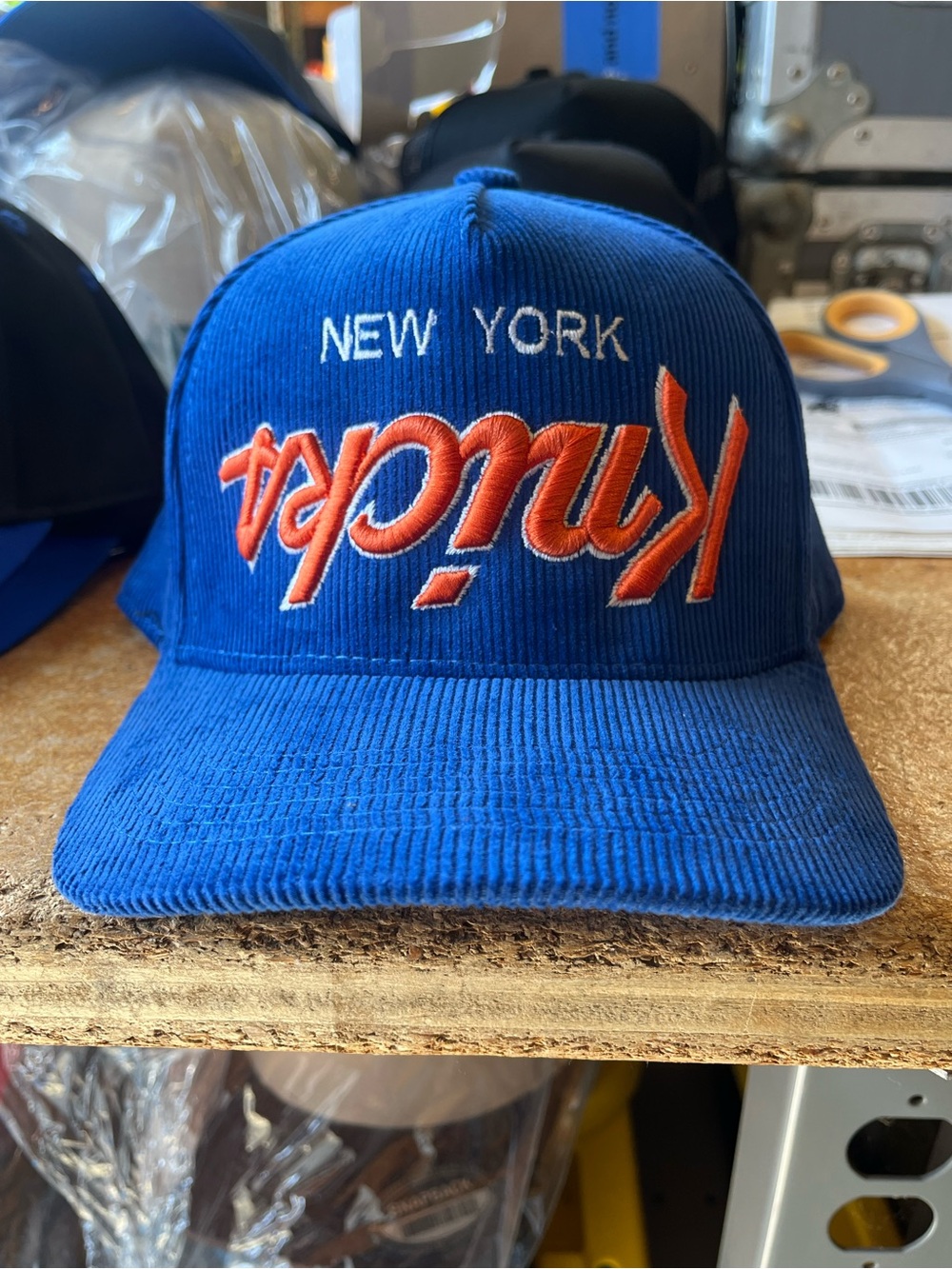 New York Knicks corduroy Blue Snapback Hat